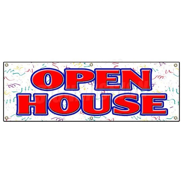 Signmission OPEN HOUSE BANNER SIGN for sale broker apartment home house real estate B-72 Open House - main
